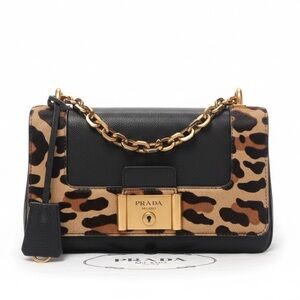 *RARE* Prada Cavallino Glacé Printed Pony Shoulder Bag